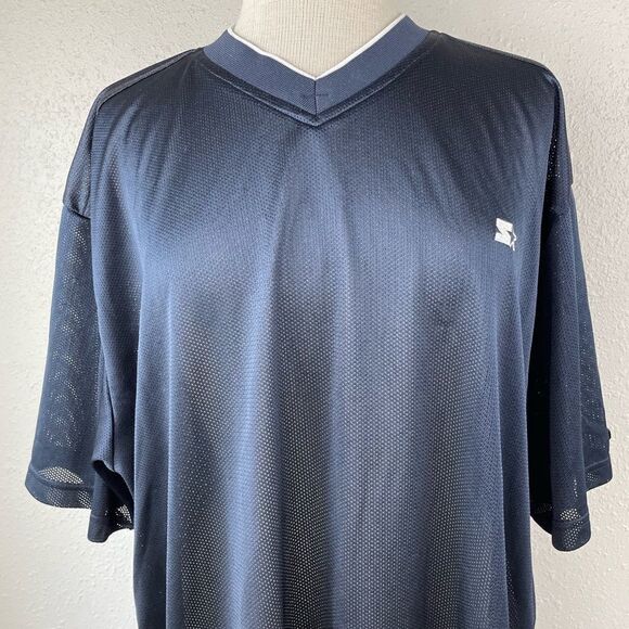Starter Navy Blue V-Neck Pullover Size XL EUC - Picture 4 of 6